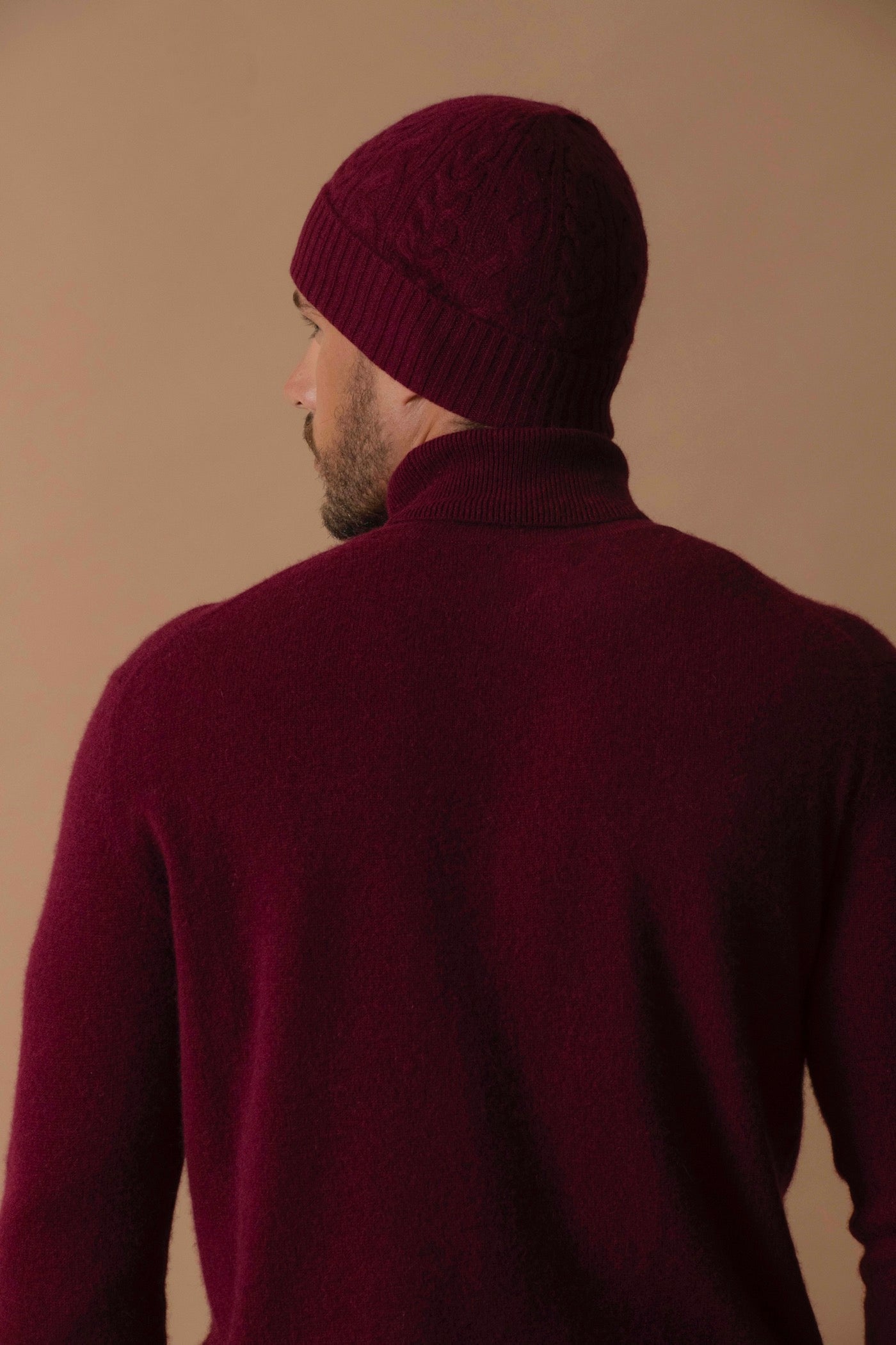 Roll Neck Jumper - Trevor - Bordeaux