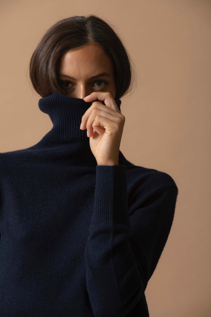 Pull Col Roulé - Tracy - Navy