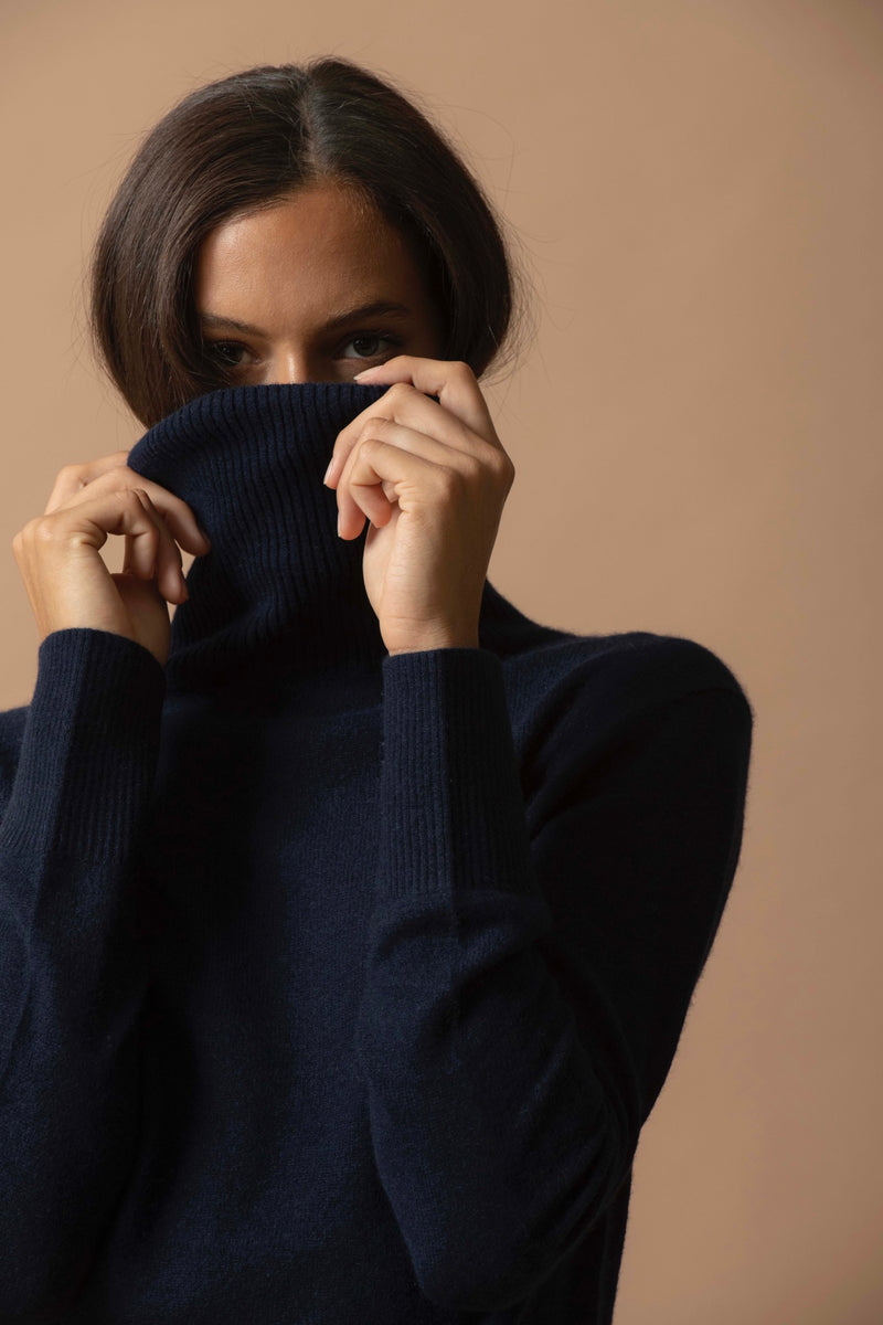 Pull Col Roulé - Tracy - Navy