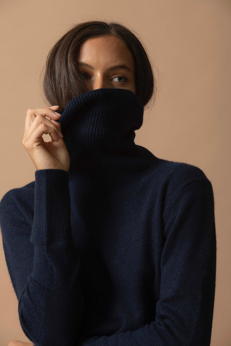 Pull Col Roulé - Tracy - Navy