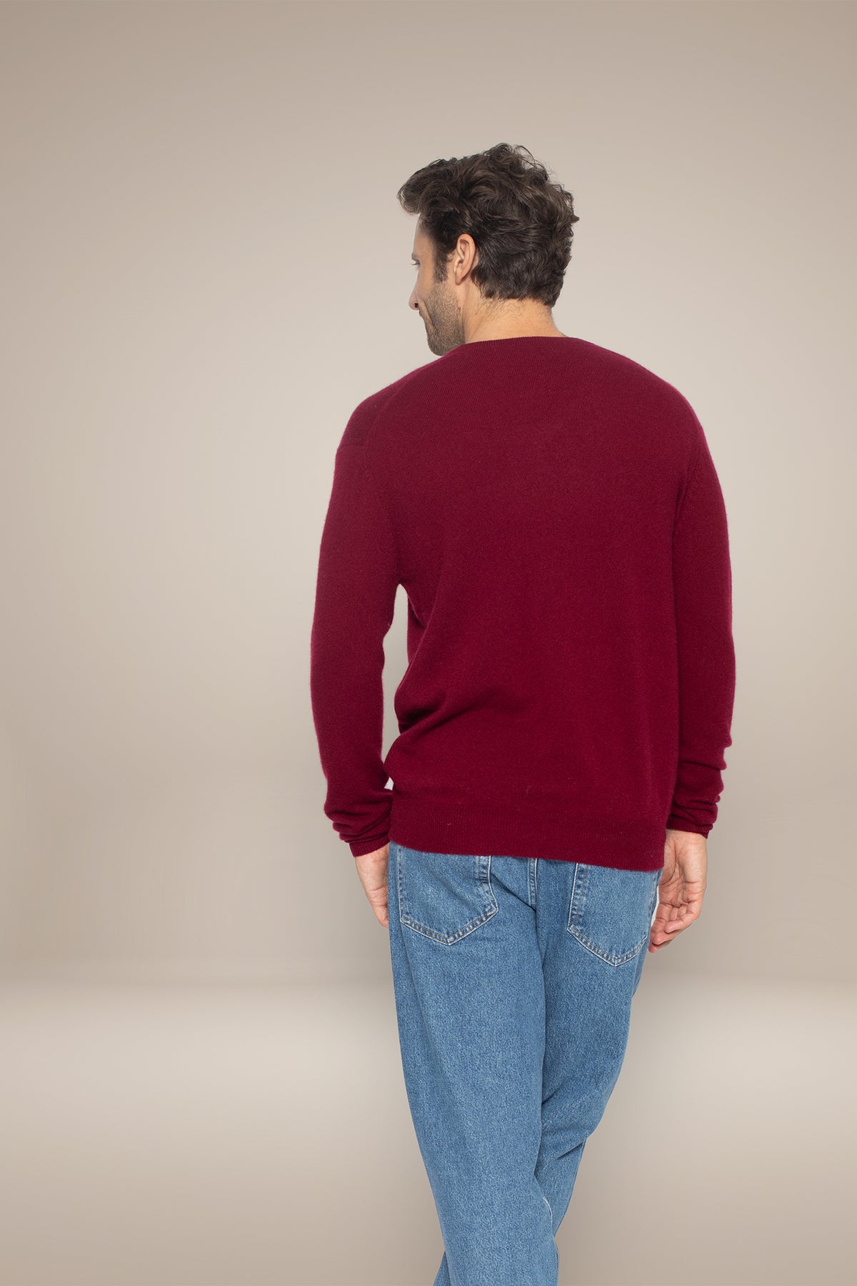 Jersey Cuello Pico - Alexander - Burdeos