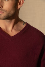 Jersey Cuello Pico - Alexander - Burdeos