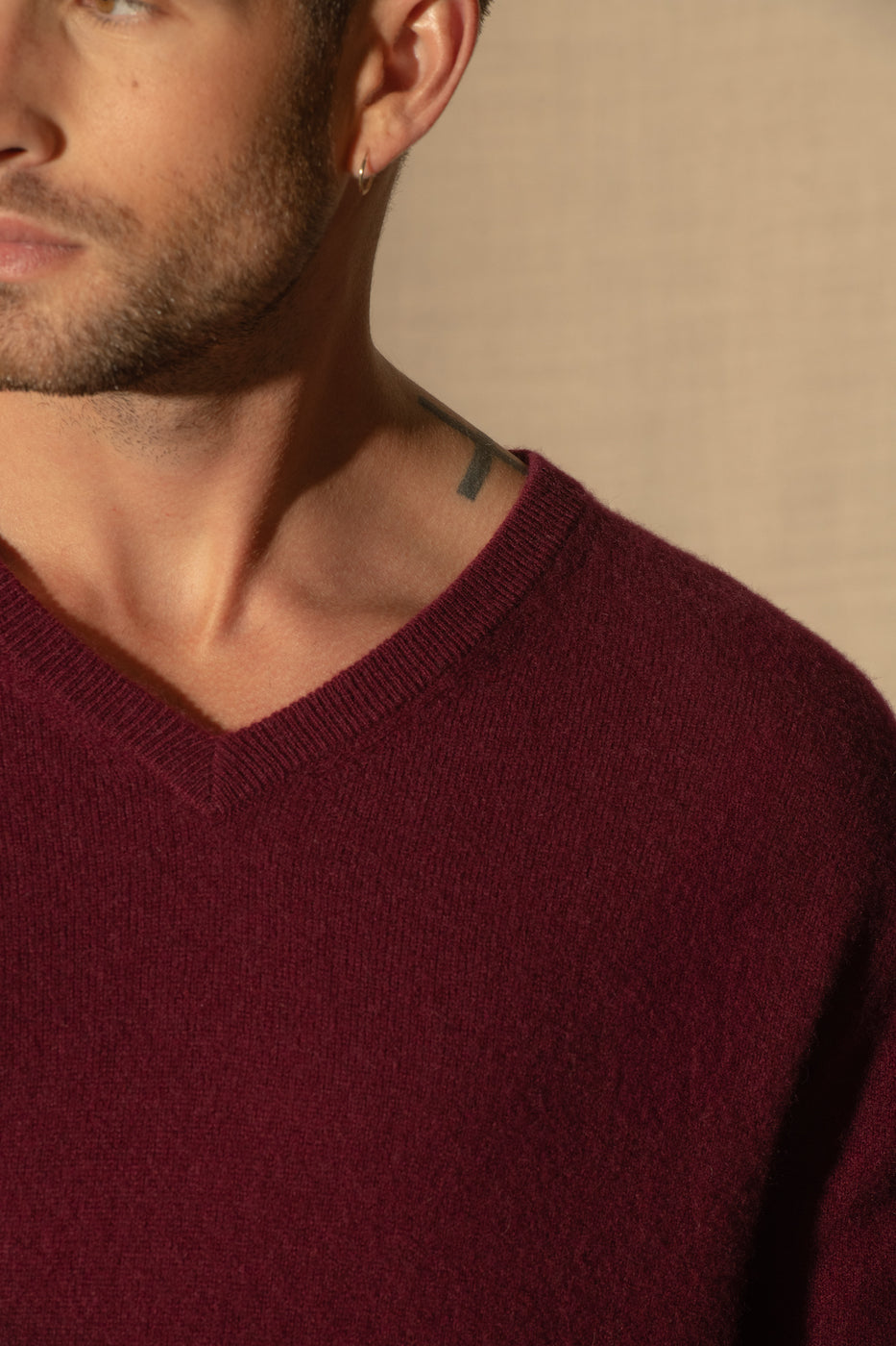 Jersey Cuello Pico - Alexander - Burdeos