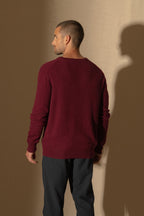 Jersey Cuello Pico - Alexander - Burdeos