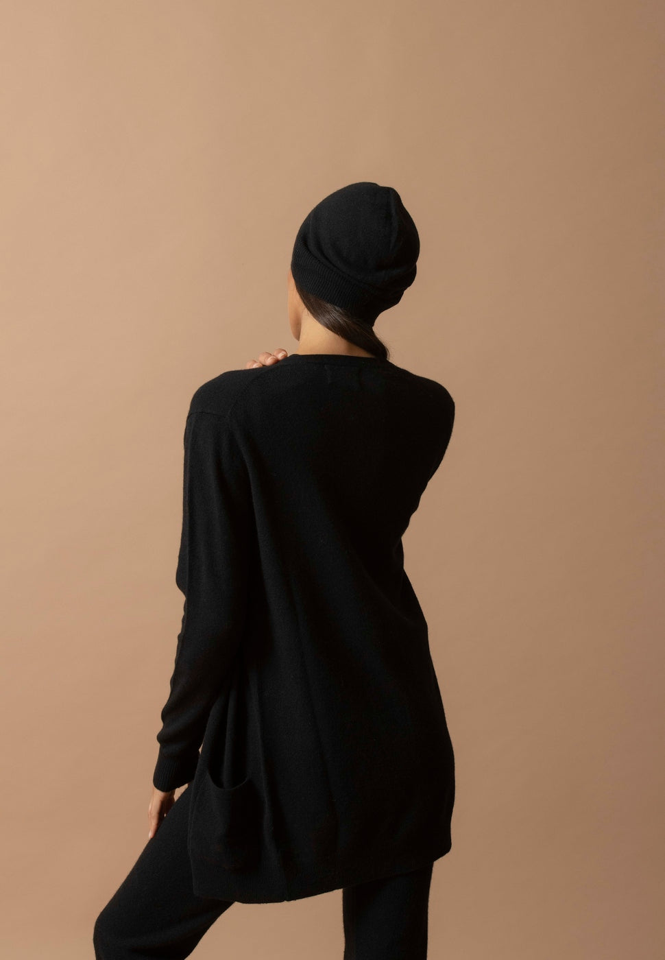 4-Ply Beanie - Popi - Black