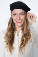 Béret 4 Fils Cloe - Noir - 100% Cachemire 4 Fils - Jersey