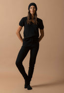 T-Shirt Col V - Efimia - Noir