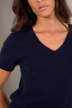 V-halset T-shirt Efimia - Marine