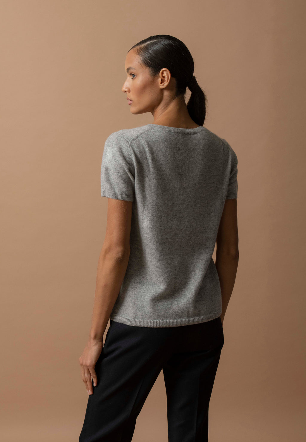 V-Neck T-Shirt - Efimia - Cloudy Marl