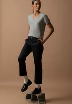 V-Neck T-Shirt - Efimia - Cloudy Marl