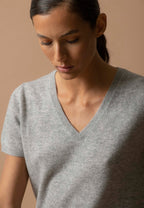 V-Neck T-Shirt - Efimia - Cloudy Marl