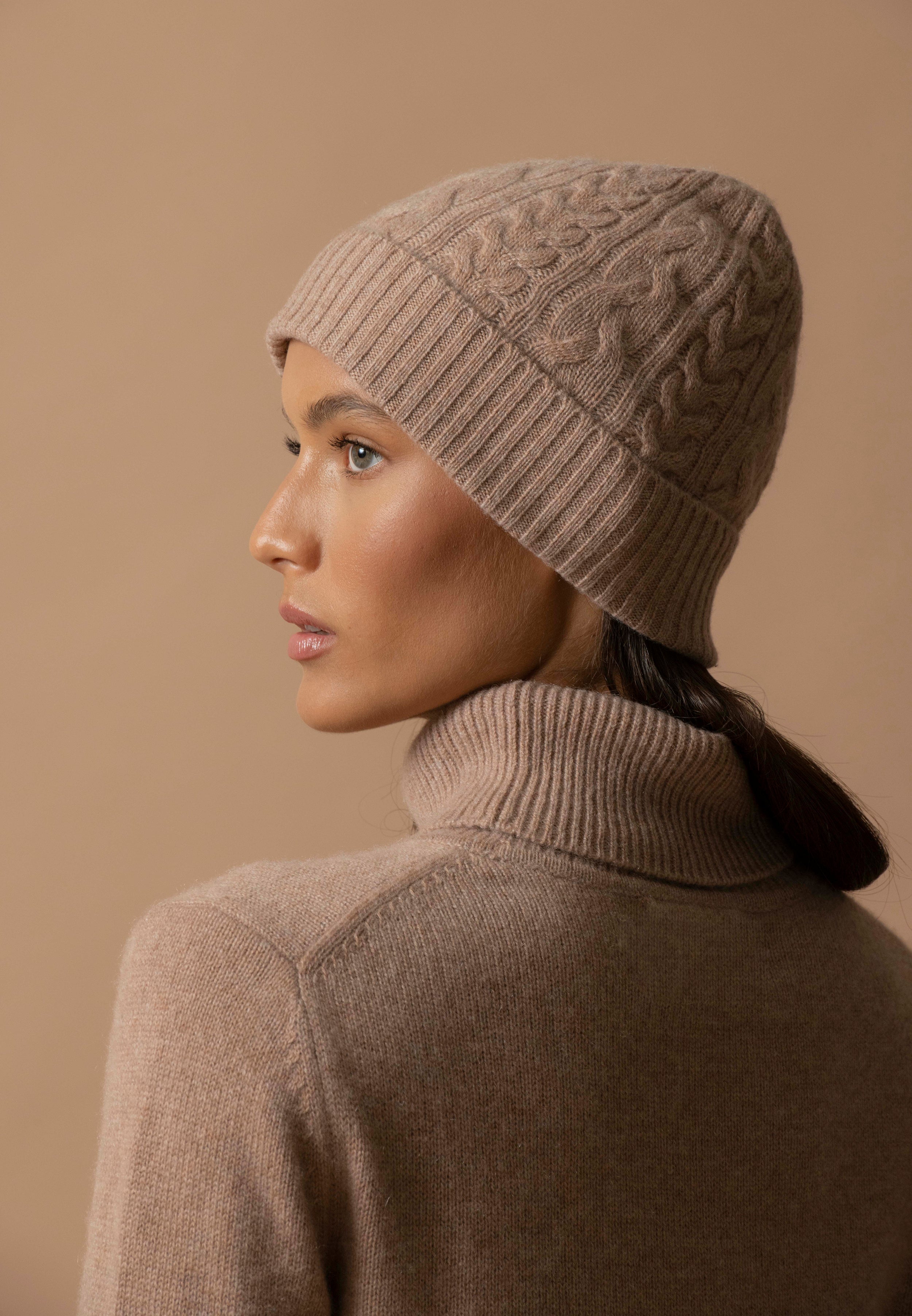 Gorro 4 Hilos - Popi - Camel Jaspeado