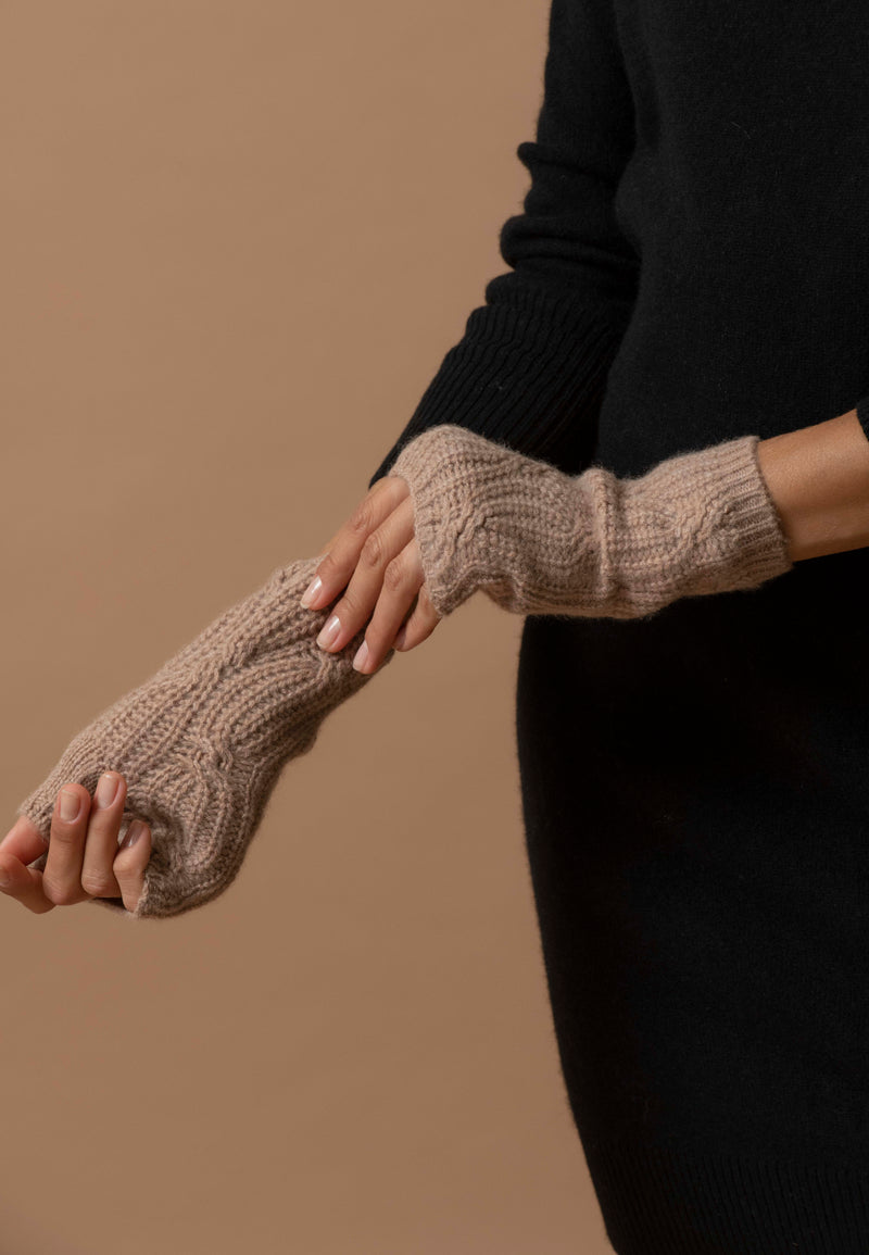 Mitaines 6 Fils - Jelo - Camel Chiné