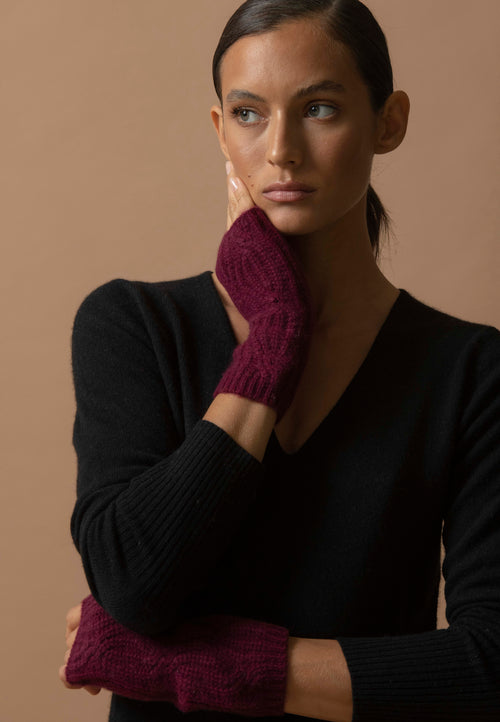 Mitaines 6 Fils - Jelo - Bordeaux