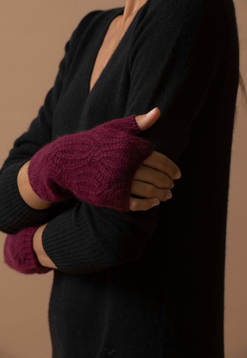 Mitaines 6 Fils - Jelo - Bordeaux