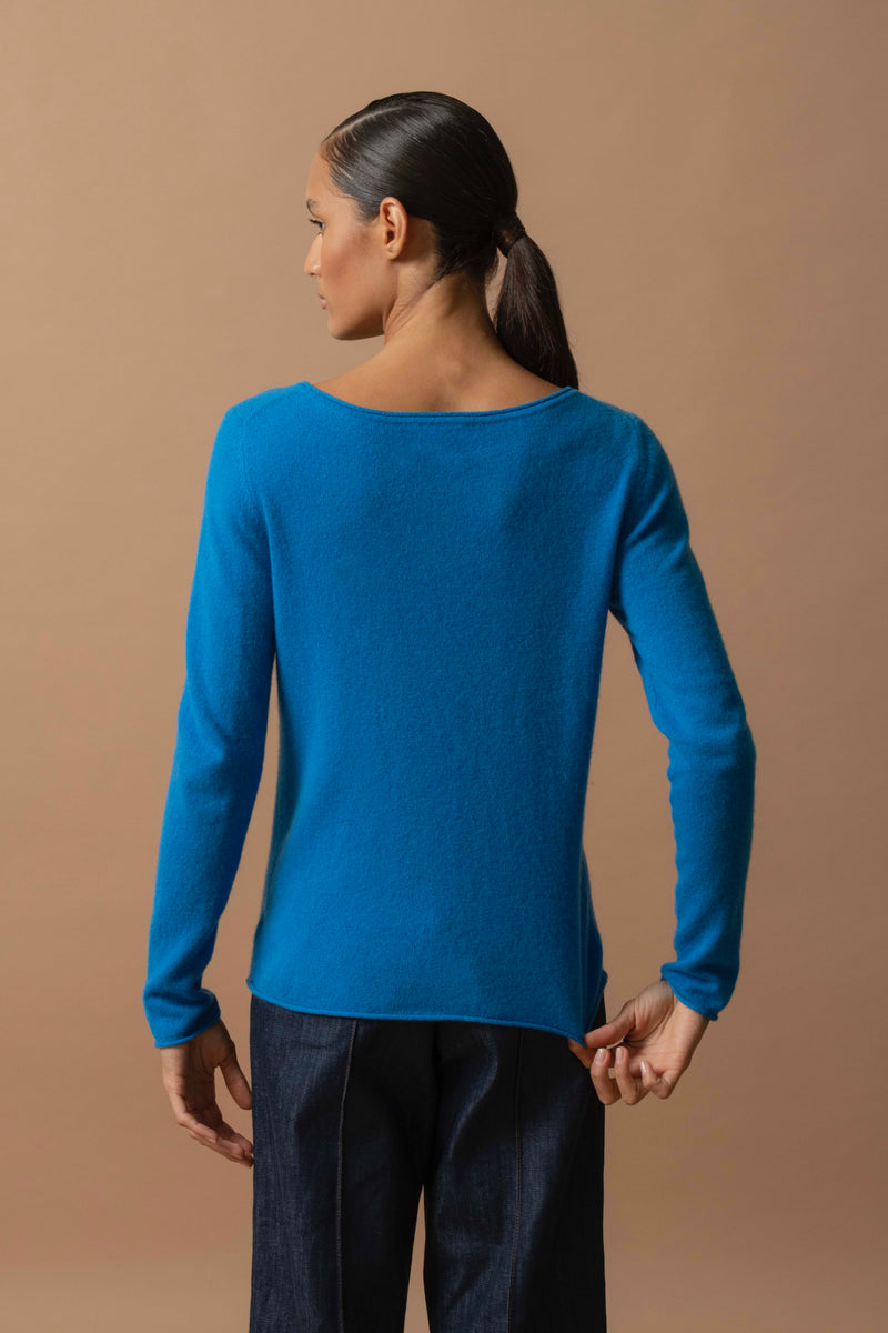 Pull Col Bateau - Megan - Azur