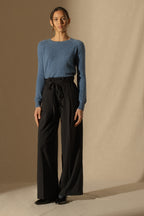 Pull Col Rond Wilma - Bleu Denim