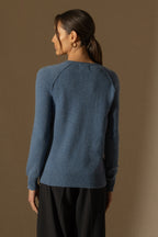 Pull Col Rond Wilma - Bleu Denim