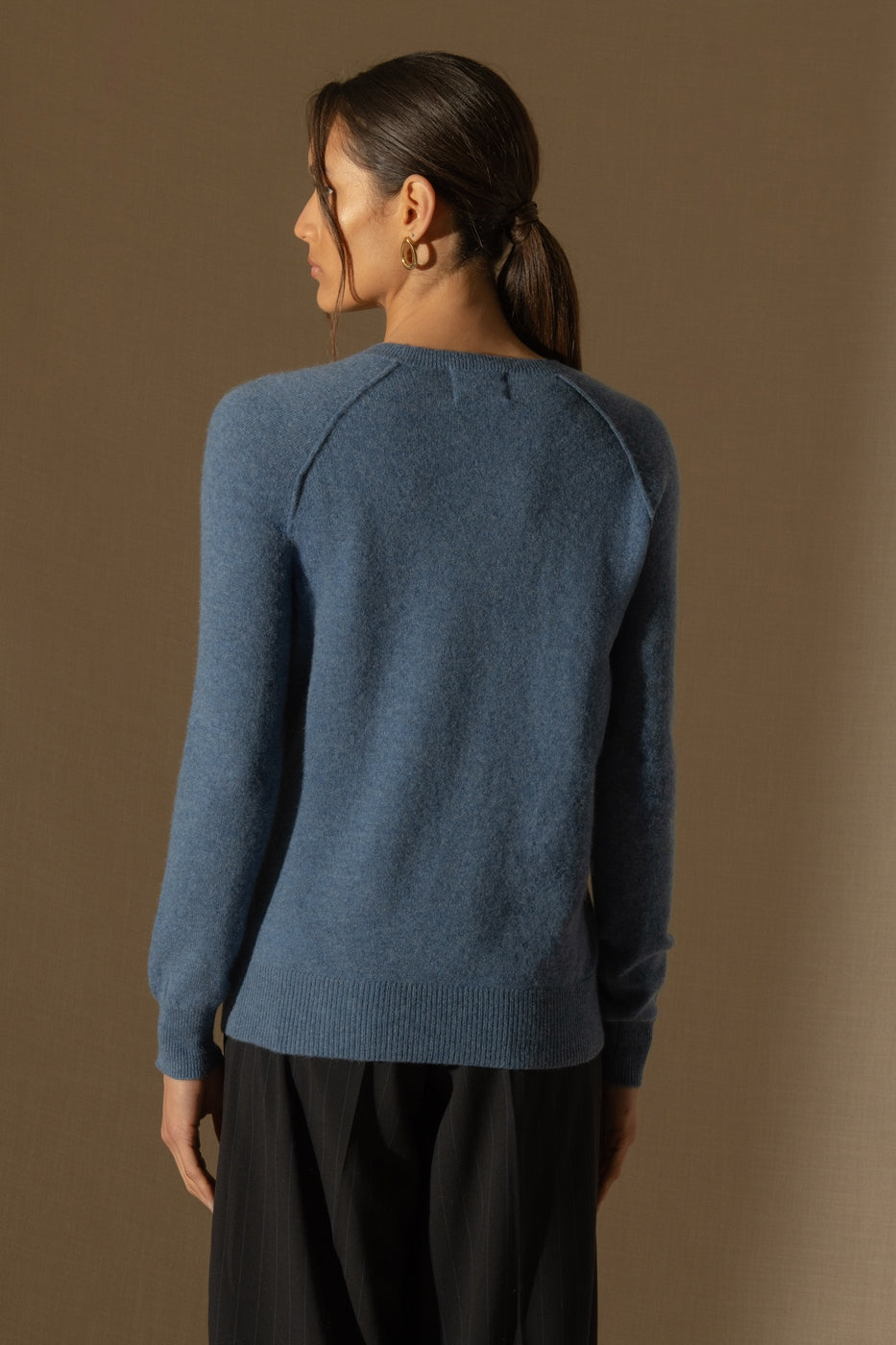 Pull Col Rond Wilma - Bleu Denim