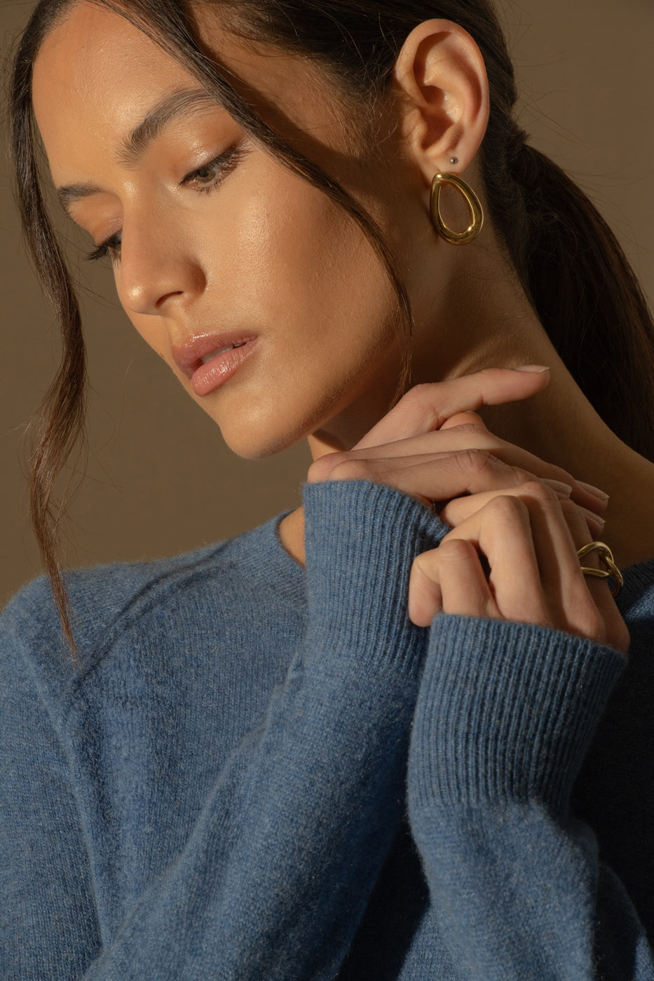 Pull Col Rond Wilma - Bleu Denim