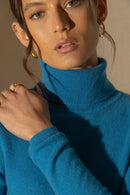 Pull Col Roulé - Ashley - Azur