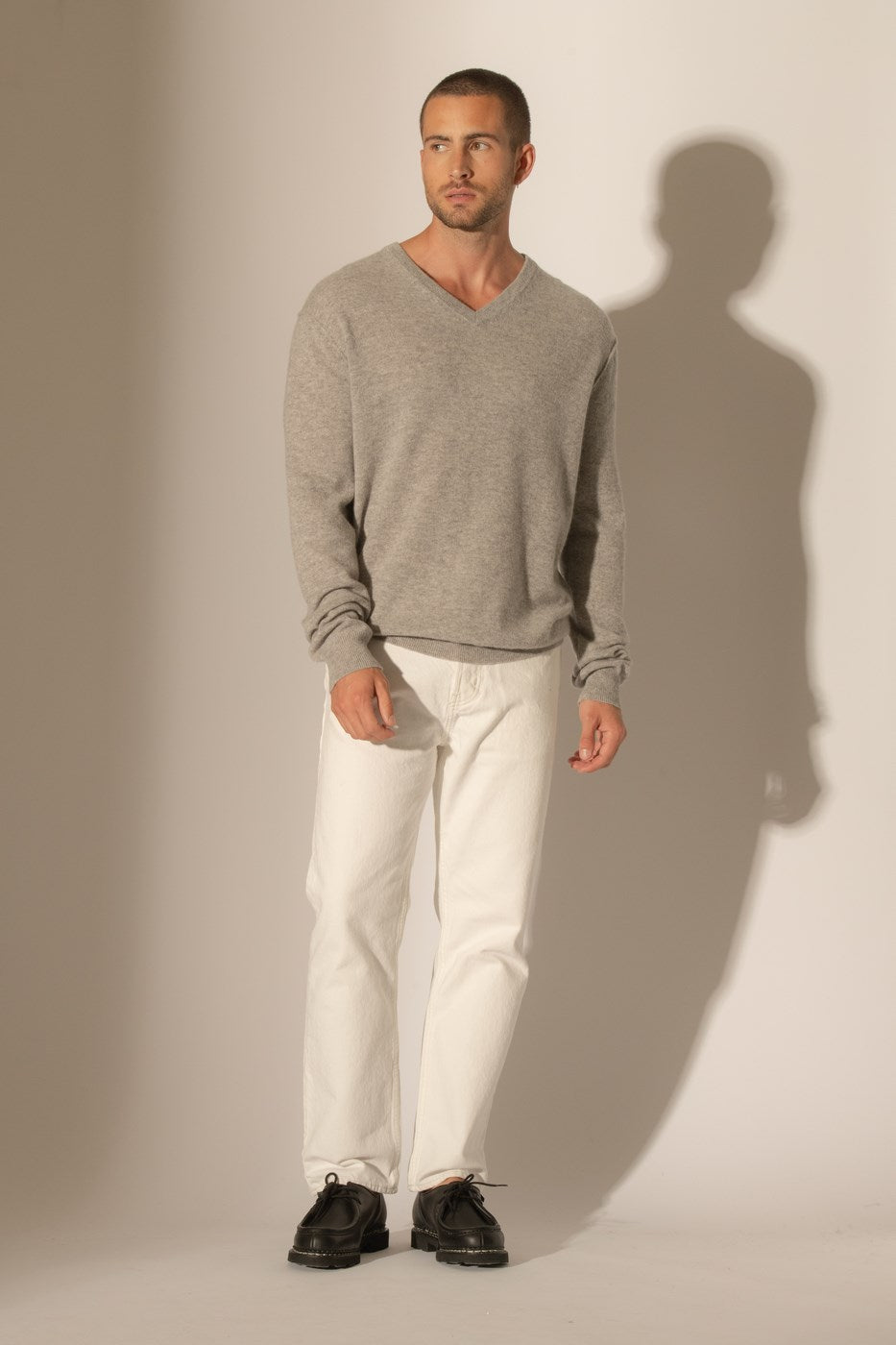 Pull Col V Lorenzo - Nuage Chiné