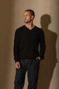 Pull Col V Lorenzo - Noir