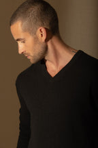 Pull Col V Lorenzo - Noir