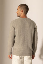 Round Neck Jumper - Soan - Heathered Cloud