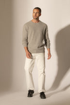 Round Neck Jumper - Soan - Heathered Cloud