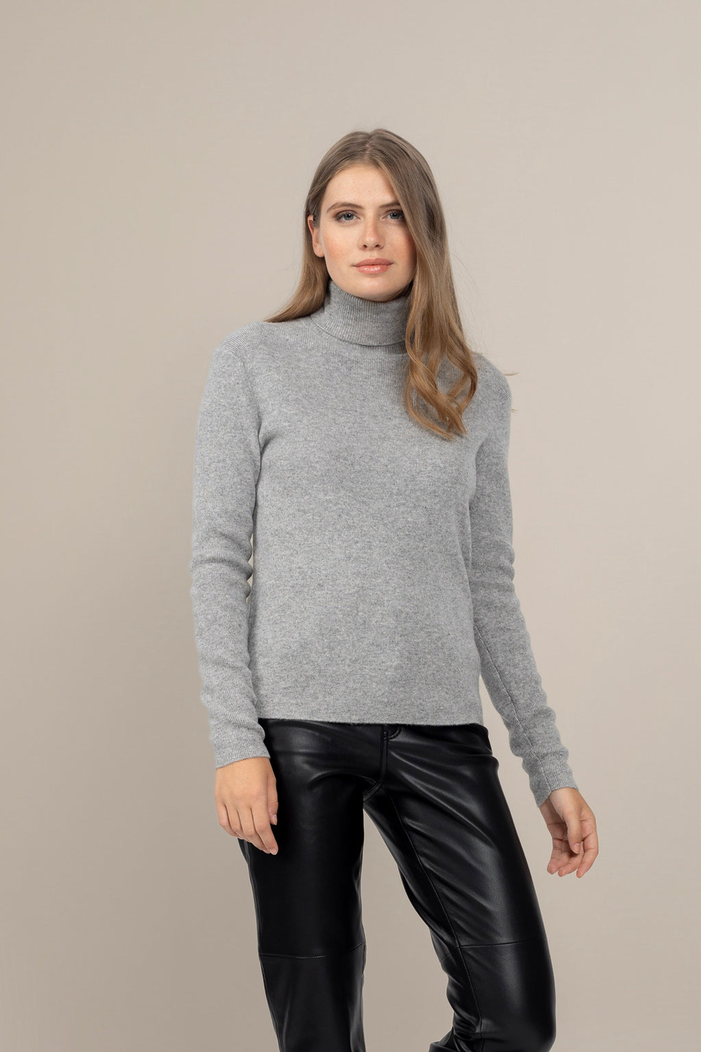 Pull Col Roulé Elly - Nuage Chiné