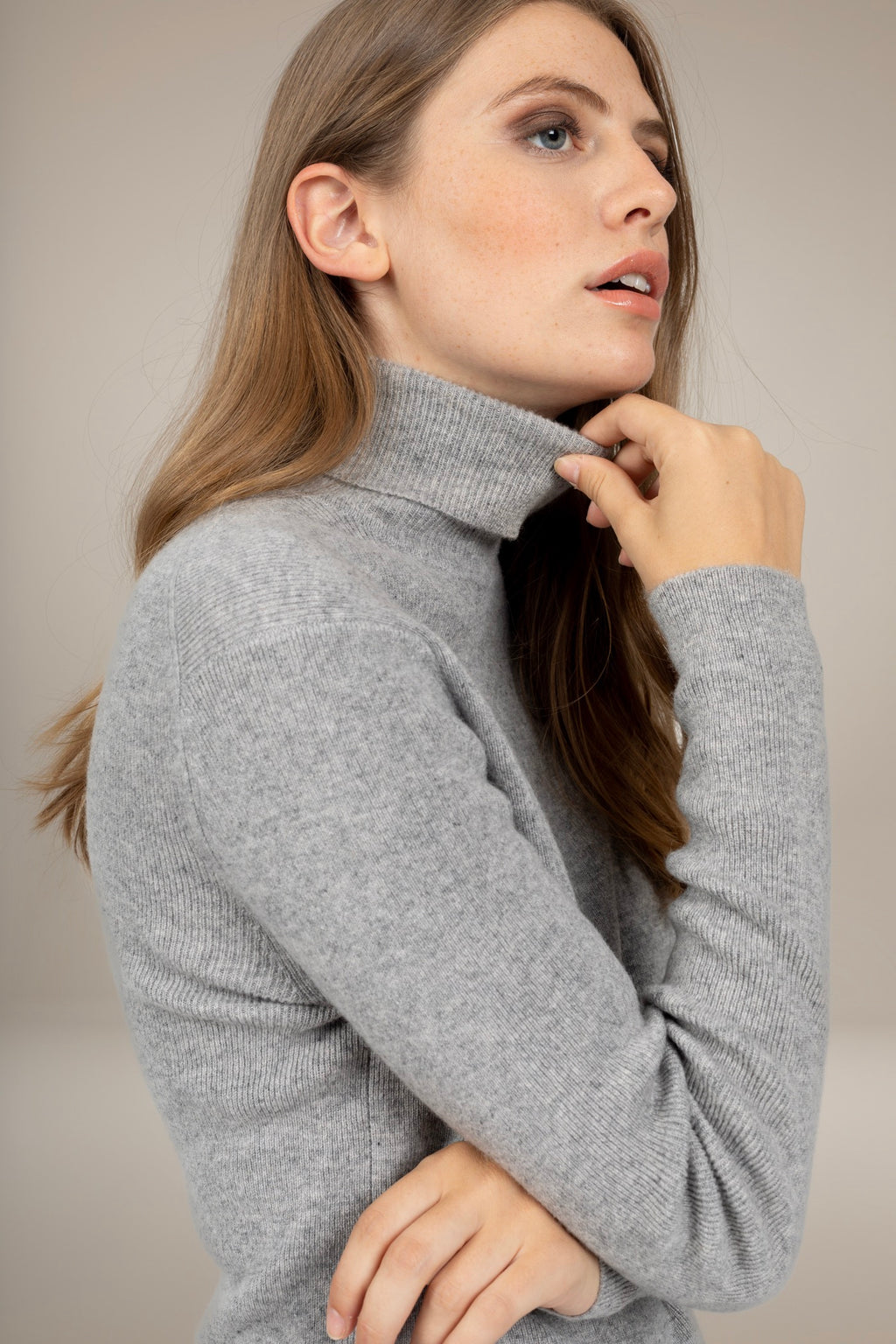 Pull Col Roulé Elly - Nuage Chiné