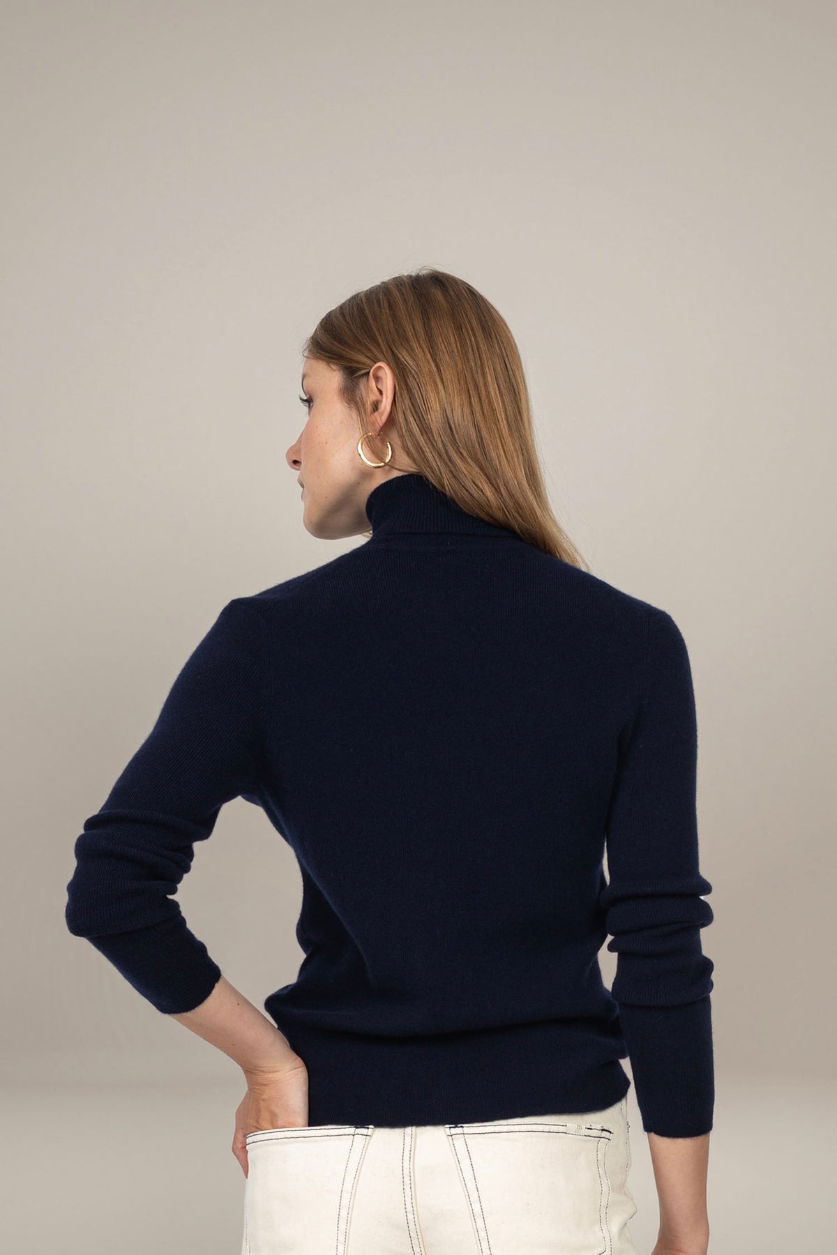 Pull Col Roulé Elly - Marine