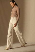 Pull Col Roulé Elly - Camel Chiné