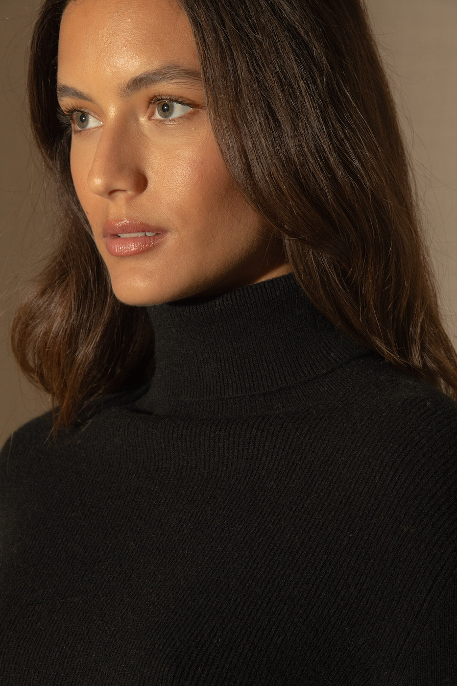 Jersey Cuello Vuelto - Elly - Negro