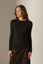 Crew Neck Jumper - Kylie - Black