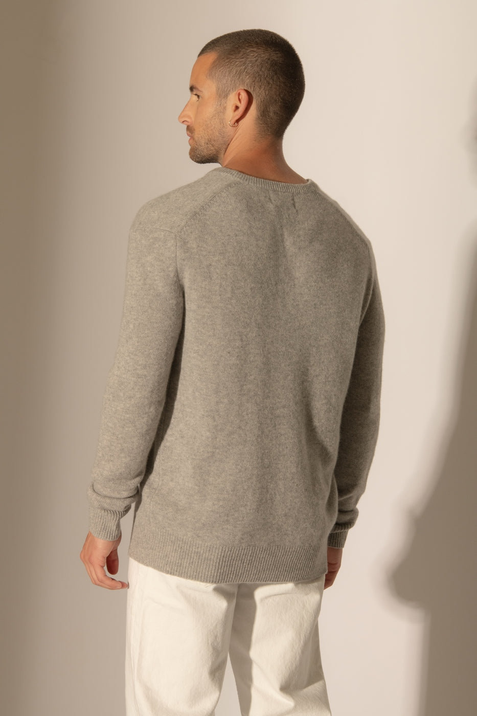 Jersey Cuello en V 4 Hilos - Enzo - Nube Chiné