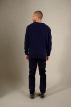 Pull Col V 4 Fils Enzo - Marine