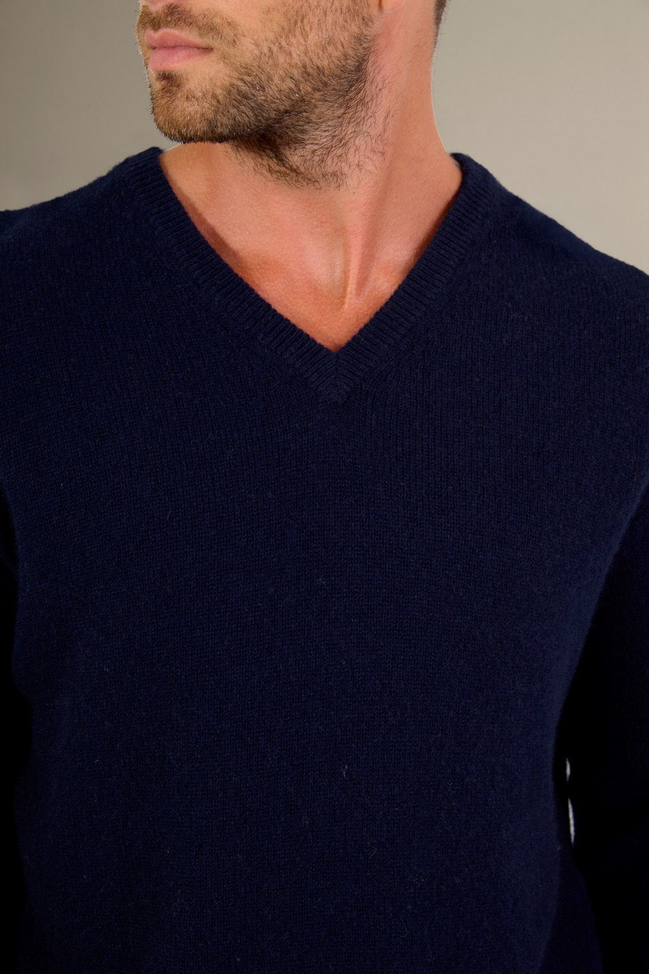 Pull Col V 4 Fils Enzo - Marine