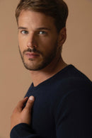 Pull Col Rond 4 Fils - Eden - Navy