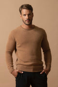 Pull Col Rond 4 Fils - Eden - Noisette