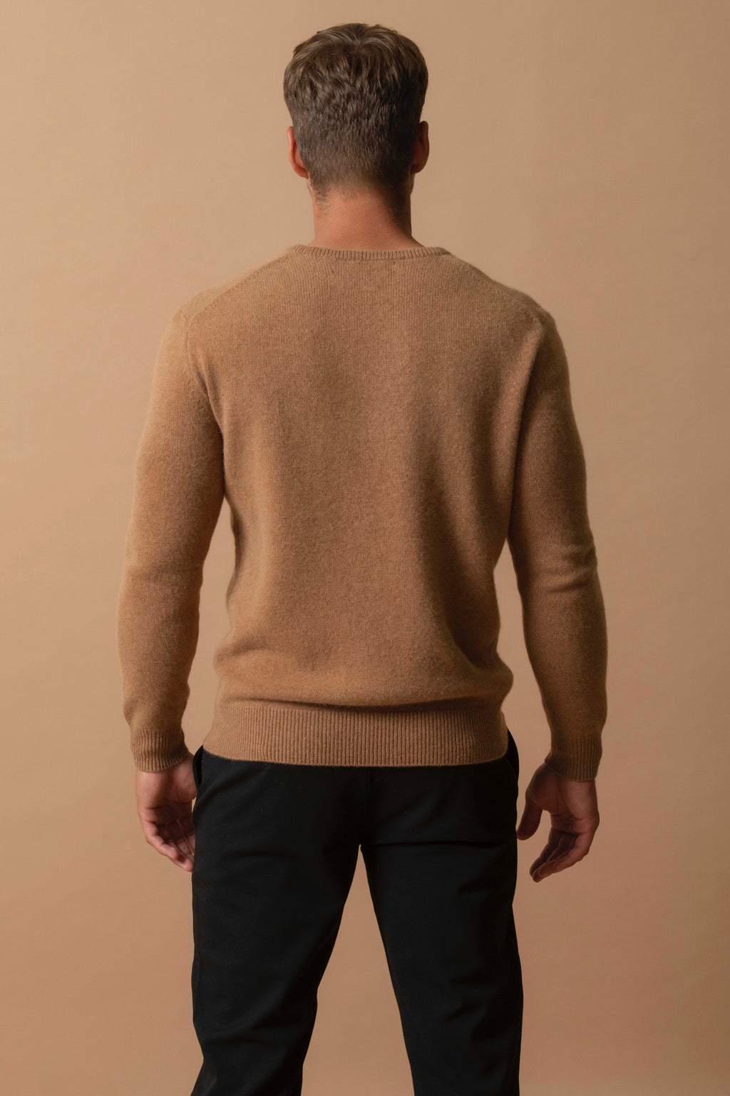 Pull Col Rond 4 Fils Eden - Noisette
