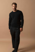 Jersey Cuello Redondo 4 Hilos - Eden - Negro
