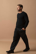 Jersey Cuello Redondo 4 Hilos - Eden - Negro