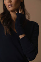 Pull Col V 4Fils Gaby - Marine