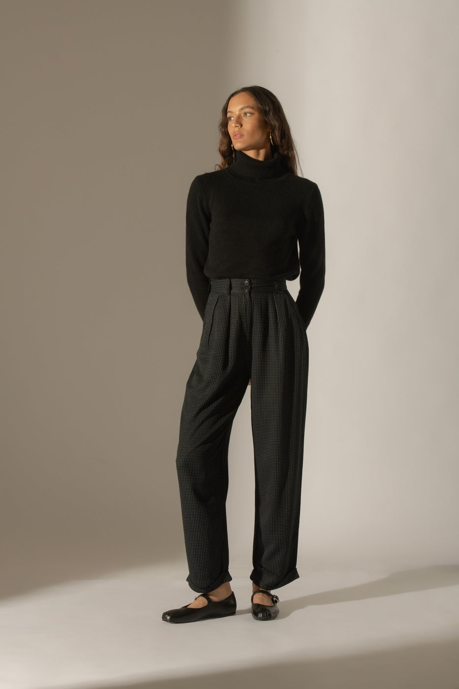 Pull Col Roulé 4 Fils - Willow - Noir