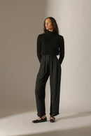 Suéter de cuello alto de 4 capas - Willow - Negro