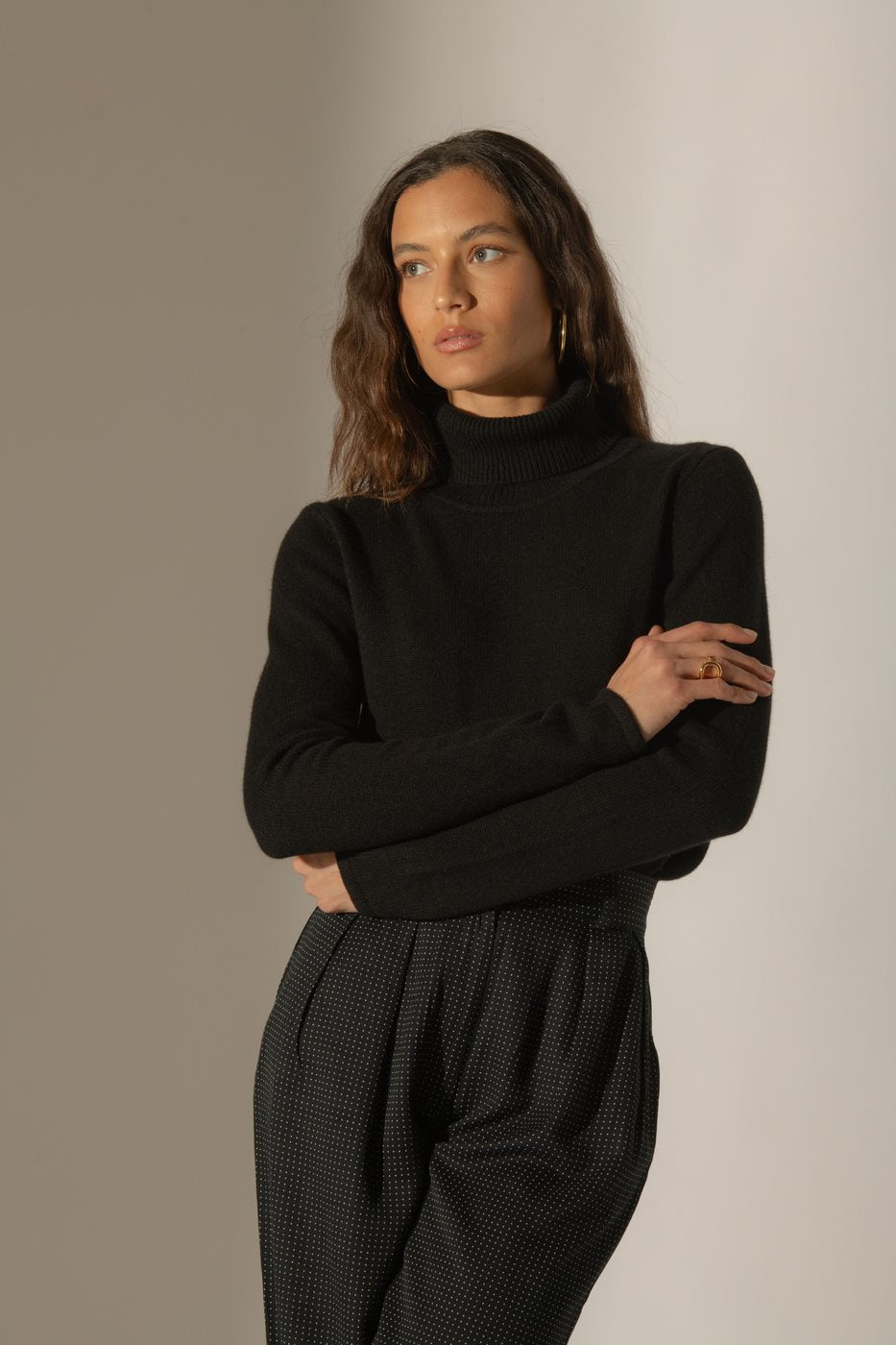 Pull Col Roulé 4 Fils - Willow - Noir