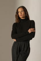 Pull Col Roulé 4 Fils - Willow - Noir
