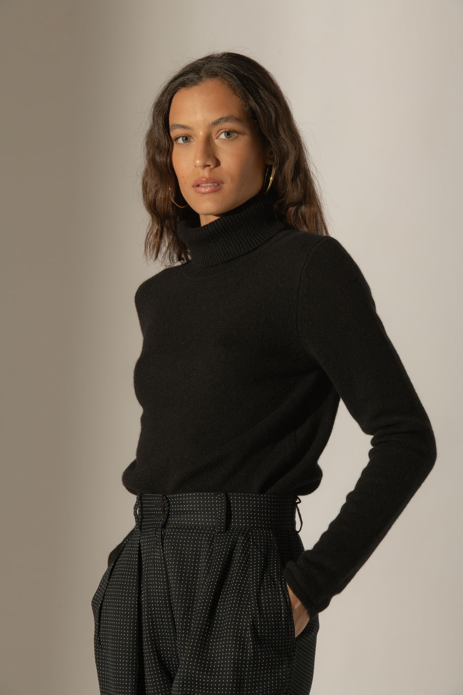 Pull Col Roulé 4 Fils - Willow - Noir